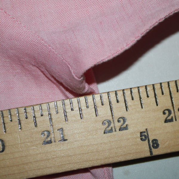 Barba Sz 16/41 Pink Collared 1/2 Button Up Short Sleeve Cotton Linen Shirt