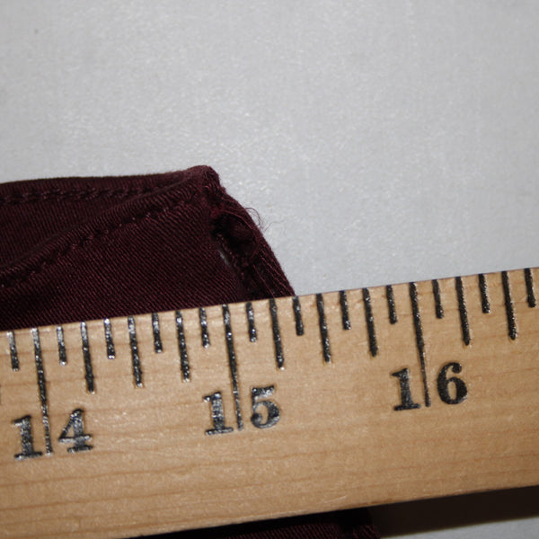 Madewell Sz 28 x 29 Burgundy Red High Rise Skinny Pockets Cotton Elastane Pant
