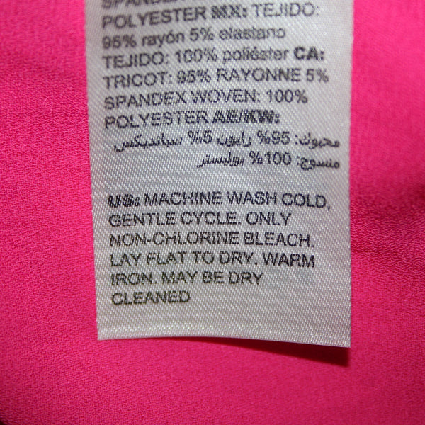 Chicos NEW $55 Summer Berry Sz 00P Pink Knit Woven Tunic Rayon Spandex Top