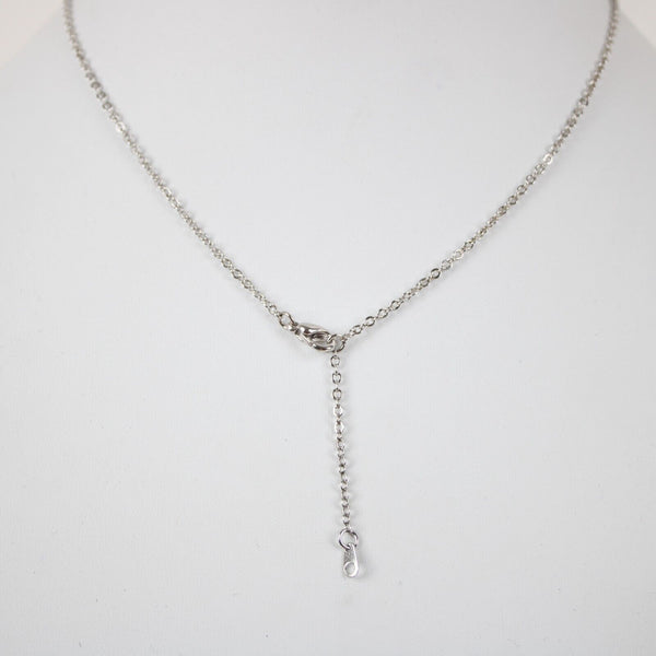 BROOKE Name NEW Silvertone Rhinestone 14.5" w 4.5" Multi Ring Extender Necklace