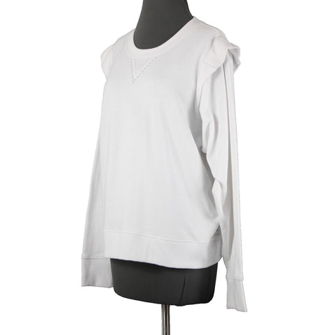 DKNY Jeans NEW $79 Sz XL White Studded Long Sleeve Cotton Poly Spandex Sweater