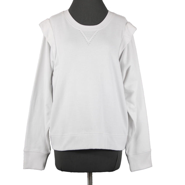 DKNY Jeans NEW $79 Sz XL White Studded Long Sleeve Cotton Poly Spandex Sweater