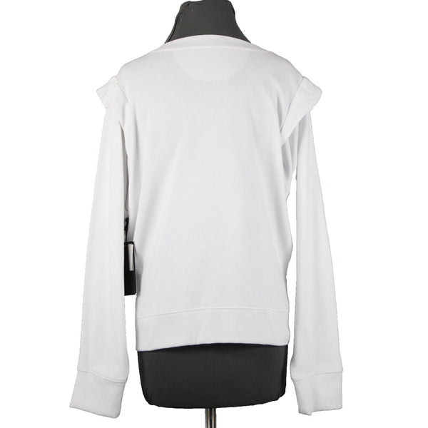 DKNY Jeans NEW $79 Sz XL White Studded Long Sleeve Cotton Poly Spandex Sweater