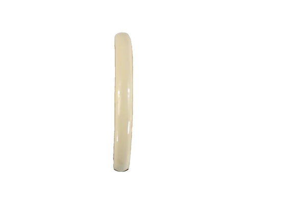 St John Couture Goldtone Hardware Cream Beige Enamel Push Lock Bangle Bracelet