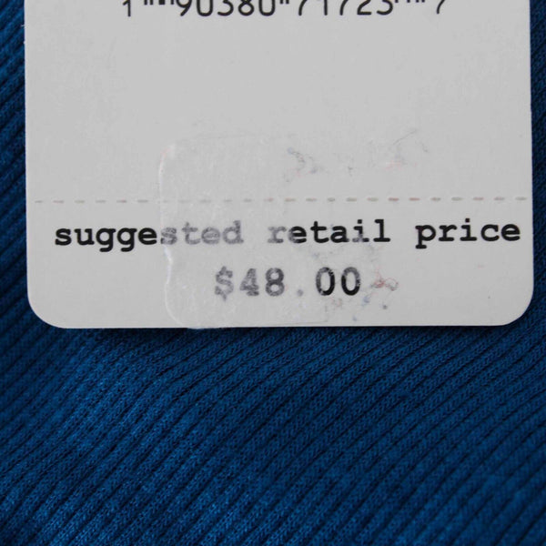 We The Free NEW $48 Sz S Teal Hi Lo Smocked Tiny Rib Knit Rayon Blend Top