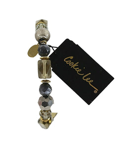 Cookie Lee NEW $22 Stretch Faceted Beads Genuine Cats Eye Bracelet