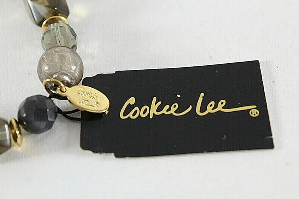 Cookie Lee NEW $22 Stretch Faceted Beads Genuine Cats Eye Bracelet