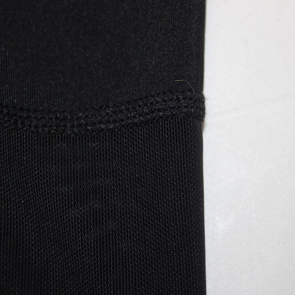 Yvette Mandell AW Pant Sz XS S x 27 Black Mesh Cool Jade Nylon Spandex AW Pant