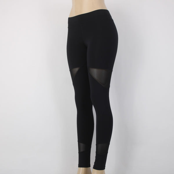 Yvette Mandell AW Pant Sz XS S x 27 Black Mesh Cool Jade Nylon Spandex AW Pant