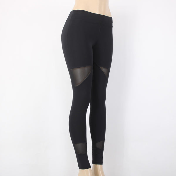 Yvette Mandell AW Pant Sz XS S x 27 Black Mesh Cool Jade Nylon Spandex AW Pant