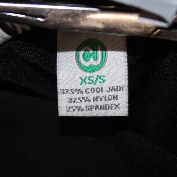 Yvette Mandell AW Pant Sz XS S x 27 Black Mesh Cool Jade Nylon Spandex AW Pant