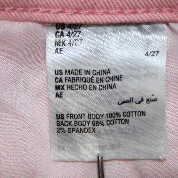INC Denim Shorts NEW $60 Sz 4 x  Pink Distressed High Rise Cotton Spandex Shorts