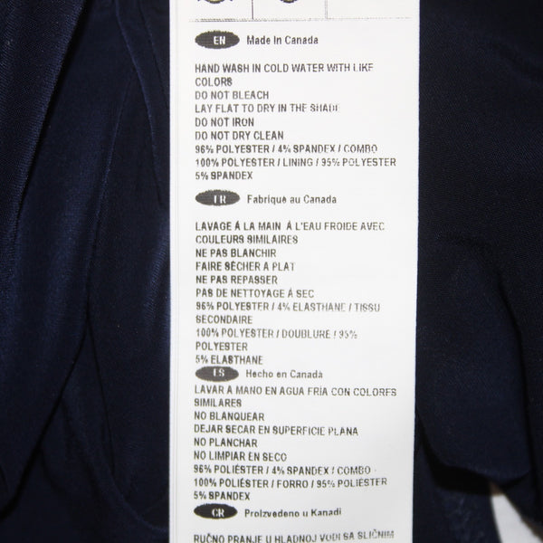 Joseph Ribkoff Dress Signature NEW Sz 22 Navy Blue Sequin V Neck Poly Spandex