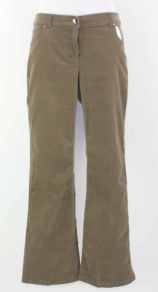 Worth Sz 4 x 30 Med Brown Cotton Lt Velveteen 5 Pocket Flare Women's Jeans