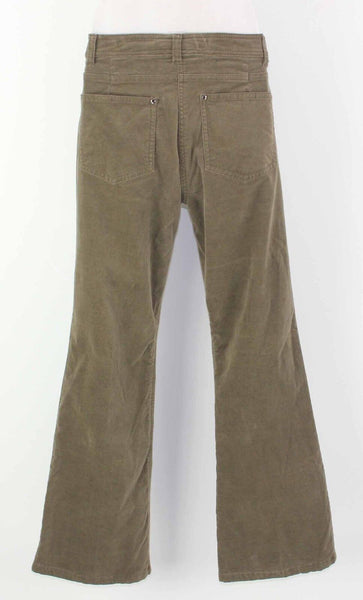 Worth Sz 4 x 30 Med Brown Cotton Lt Velveteen 5 Pocket Flare Women's Jeans