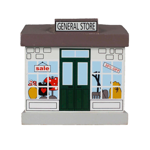 Wooden 4" X 4" General Store Building Figurine