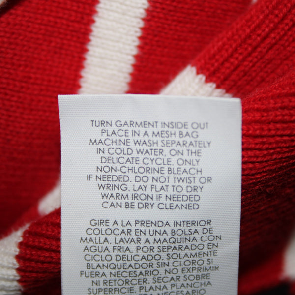 Cabi Sz XS Red White Black Striped Over Sized Cotton Other Fibers Sweater