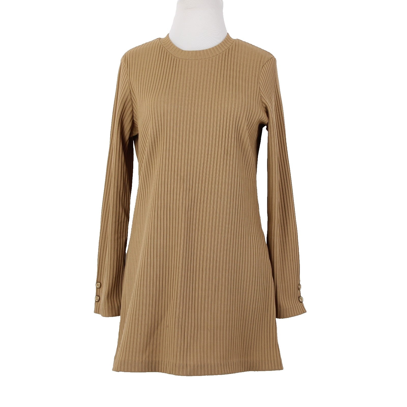 Catalina Sportswear Vintage Top Sz 15/16 Tan Brown Ribbed Vintage Top