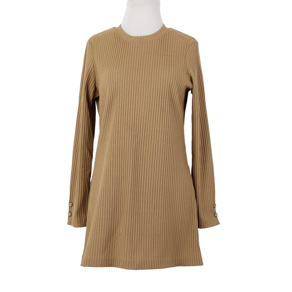 Catalina Sportswear Vintage Top Sz 15/16 Tan Brown Ribbed Vintage Top