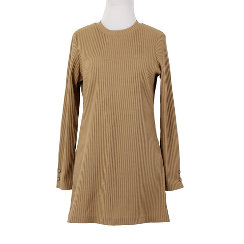 Catalina Sportswear Vintage Top Sz 15/16 Tan Brown Ribbed Vintage Top