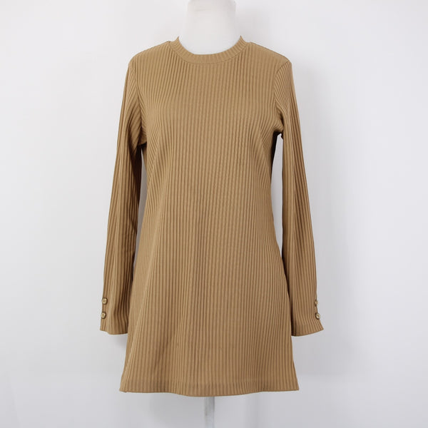 Catalina Sportswear Vintage Top Sz 15/16 Tan Brown Ribbed Vintage Top