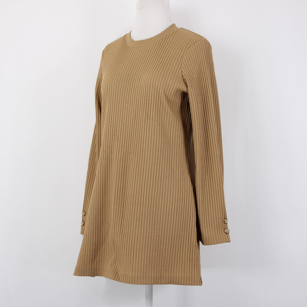 Catalina Sportswear Vintage Top Sz 15/16 Tan Brown Ribbed Vintage Top