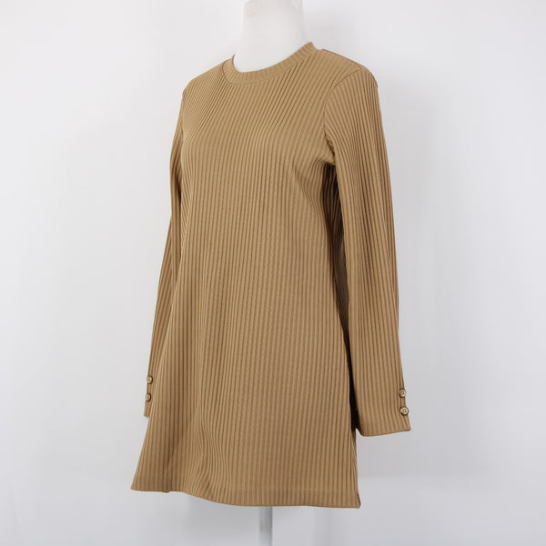 Catalina Sportswear Vintage Top Sz 15/16 Tan Brown Ribbed Vintage Top