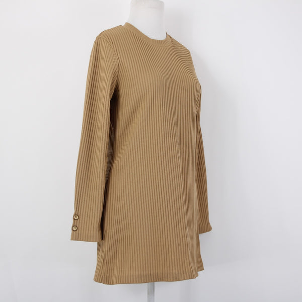 Catalina Sportswear Vintage Top Sz 15/16 Tan Brown Ribbed Vintage Top