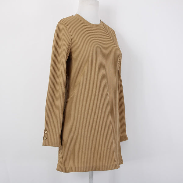 Catalina Sportswear Vintage Top Sz 15/16 Tan Brown Ribbed Vintage Top