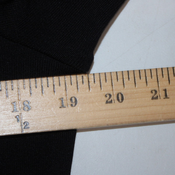 Misook Top Sz M Black White Tan V Neck 3/4 Sleeve 100% Acrylic Top