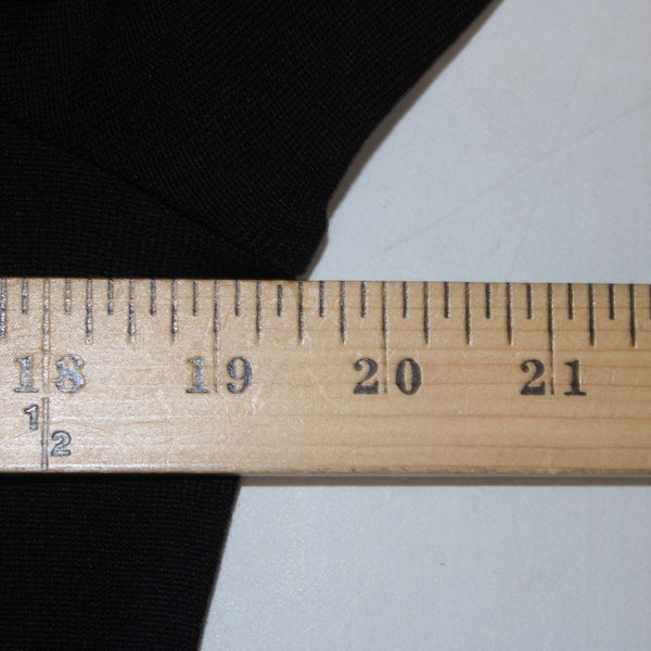 Misook Top Sz M Black White Tan V Neck 3/4 Sleeve 100% Acrylic Top