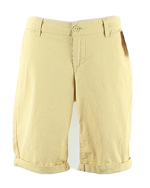 Vanilla Star Sz 9 x 10" Golden Yellow Cuffed Cotton Spandex Bermuda Shorts