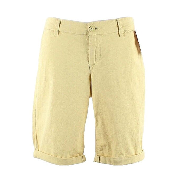 Vanilla Star Sz 9 x 10" Golden Yellow Cuffed Cotton Spandex Bermuda Shorts