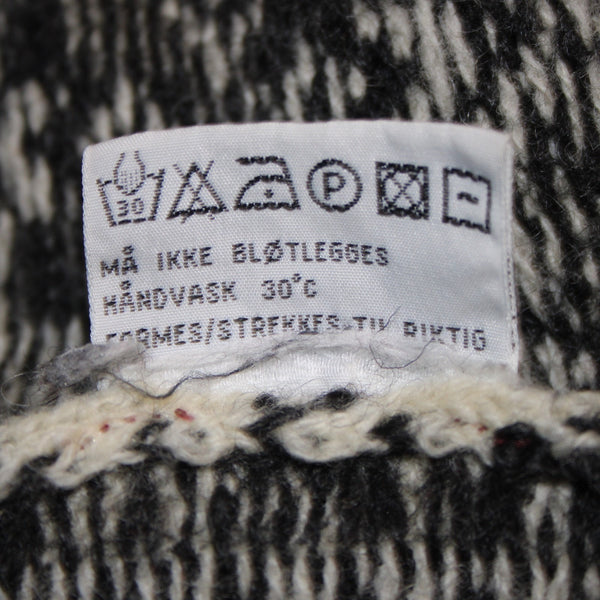 North Peak Nordic Sweater Sz 1X? Black Red Multi 100% Wool Celtic Sweater