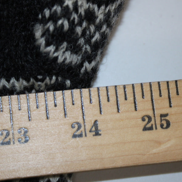 North Peak Nordic Sweater Sz 1X? Black Red Multi 100% Wool Celtic Sweater