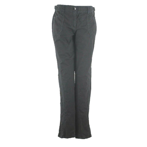 Chicos Sz 00 Black Rhinestone Pocket Detail Slim Cotton Polyester Pant
