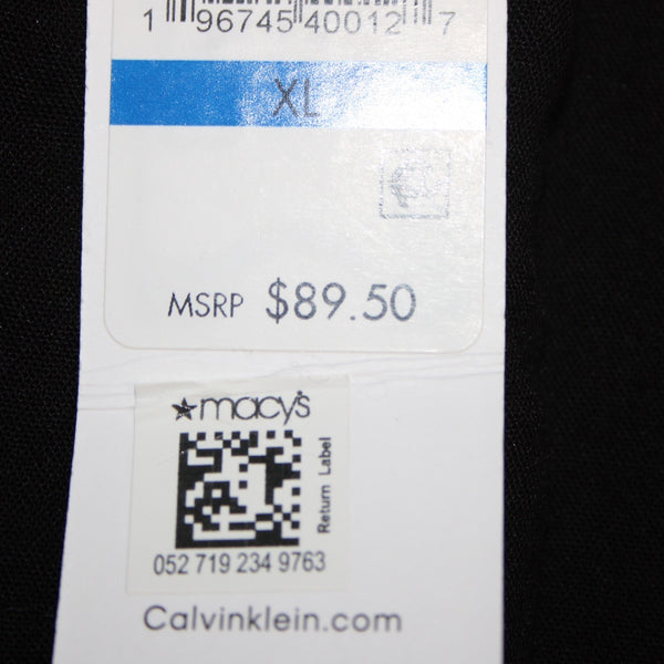 Calvin Klein Pant NEW $90 Sz XL x 30 Black Pockets Elastic Waist Viscose Pant