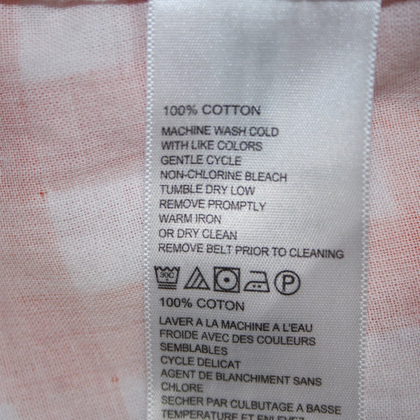 Tommy Bahama Dress NEW $118 Sz XL Orange White Plaid Pockets Belted 100% Cotton