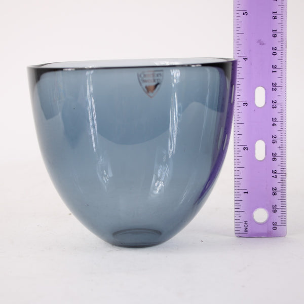 Orrenfors Sweden Glass Bowl Pastillo Blue High Quality Crystal 4" Bowl