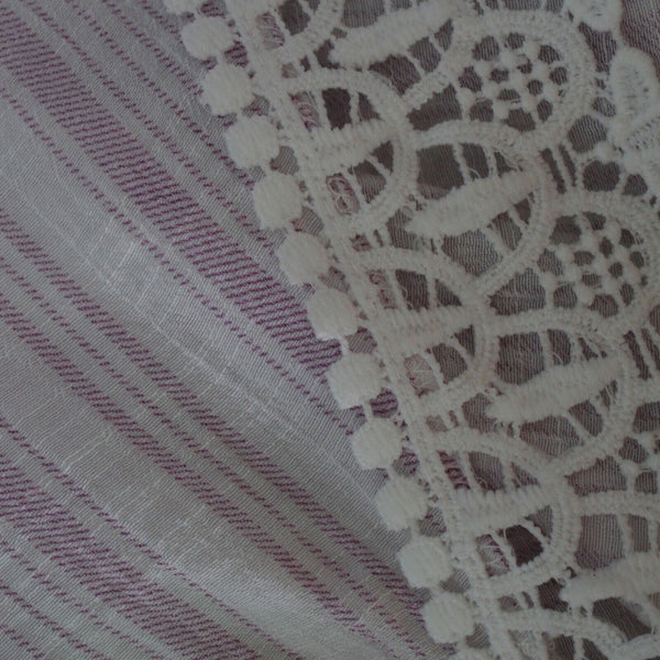 Zac & Rachel Sz S White Purple Sheer Asymmetrical Sleeveless Poly Rayon Top