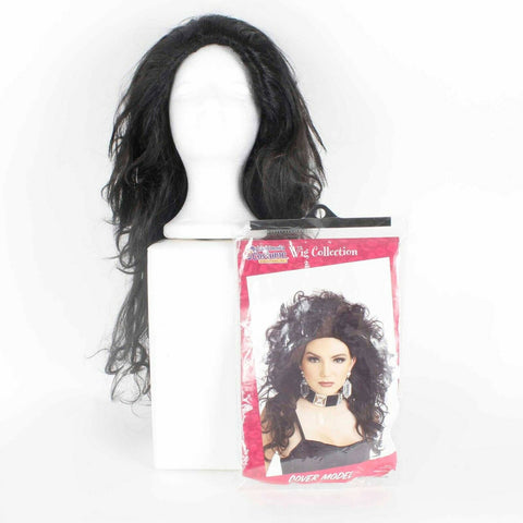 California Costume Collections NEW Dark Brown Long Curly Cover Model Wig 282T